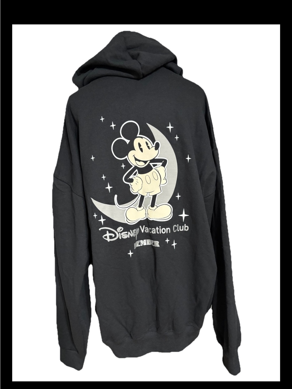 Disney Vacation Club Member Mickey Mouse Full Zip Hoodie Glow in the Dark,